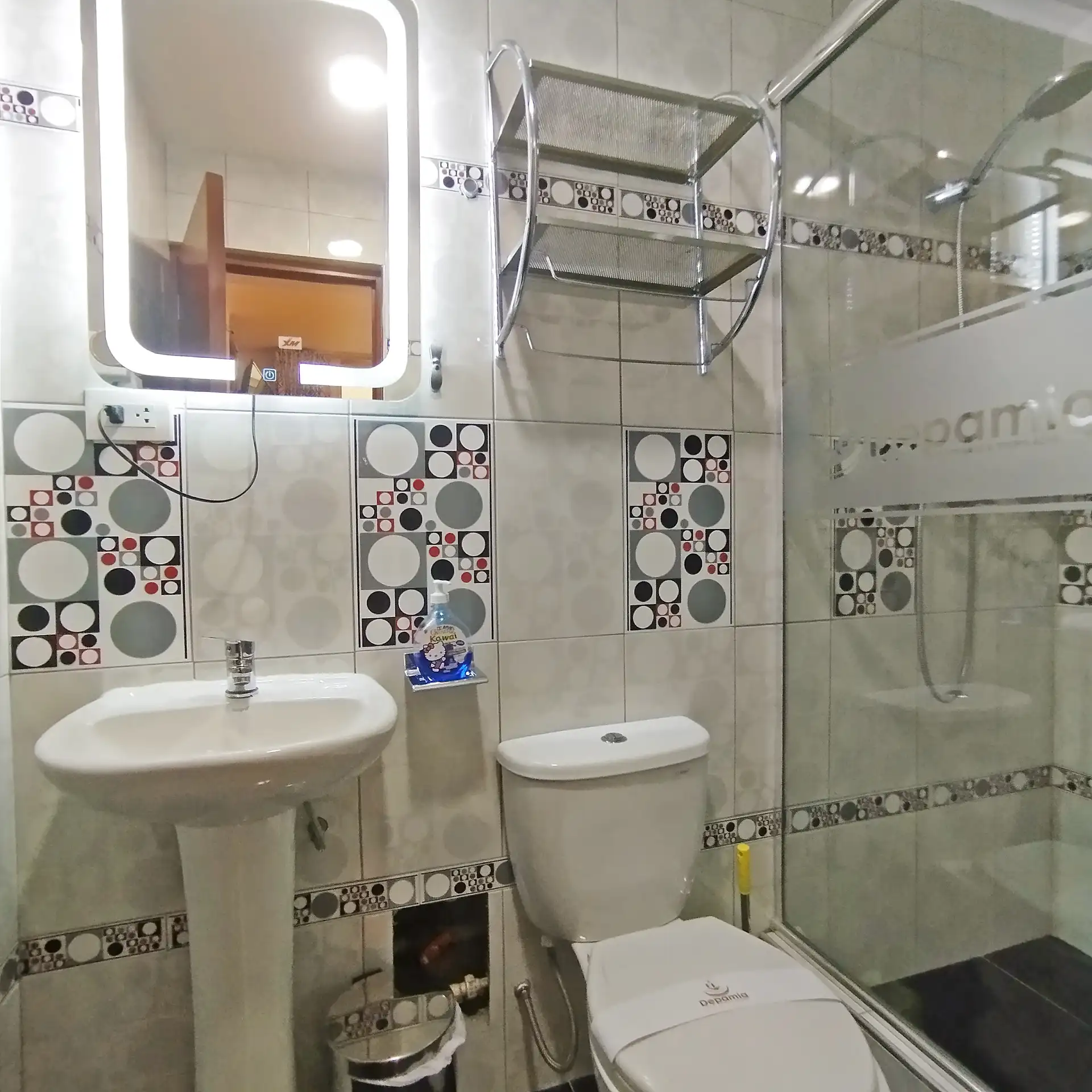 Baño de la Habitación con 1 Cama del Departamento familiar para 6 personas en Huaraz en el 4 piso