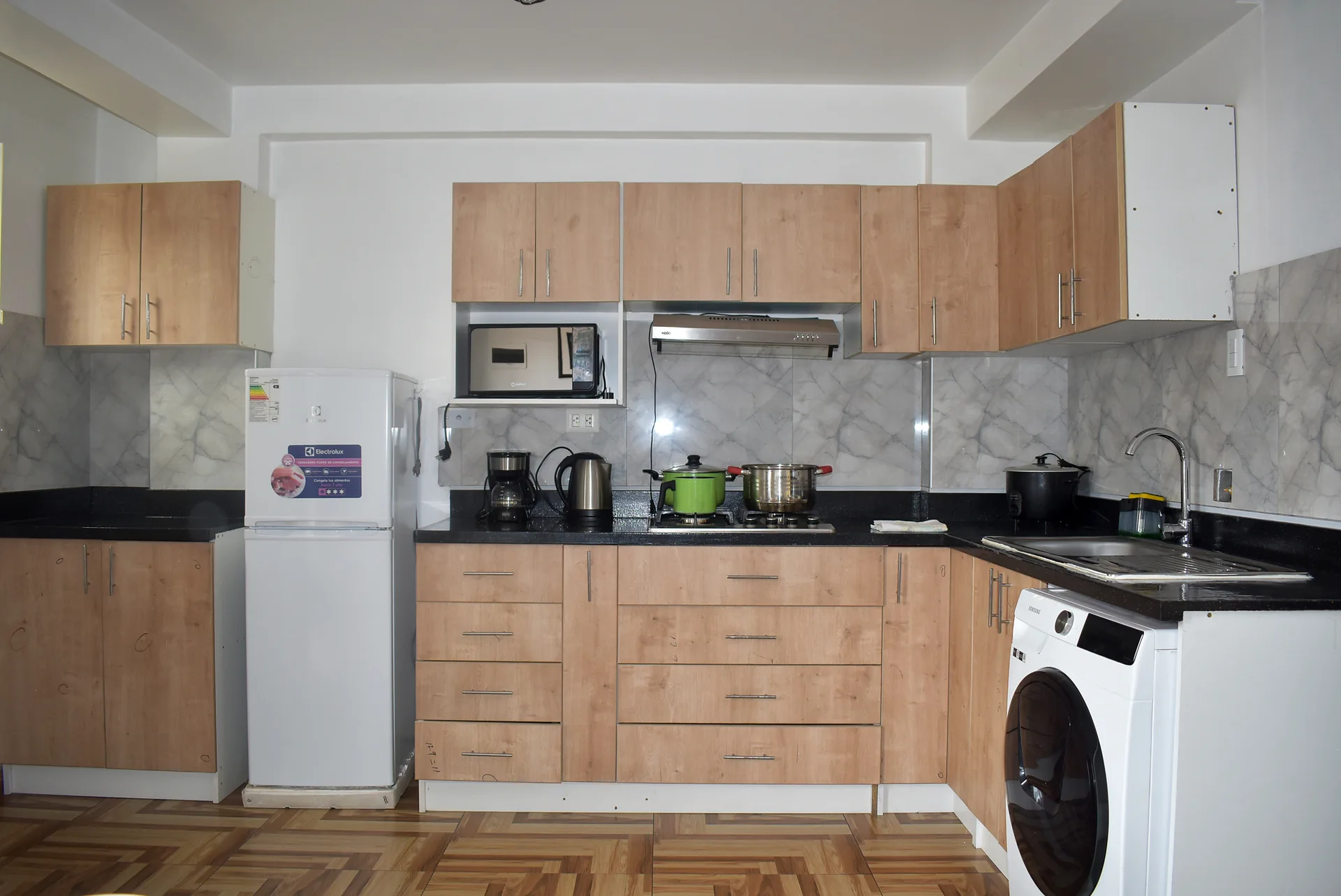 Cocina del Departamento familiar 6 personas en Huaraz 4 piso