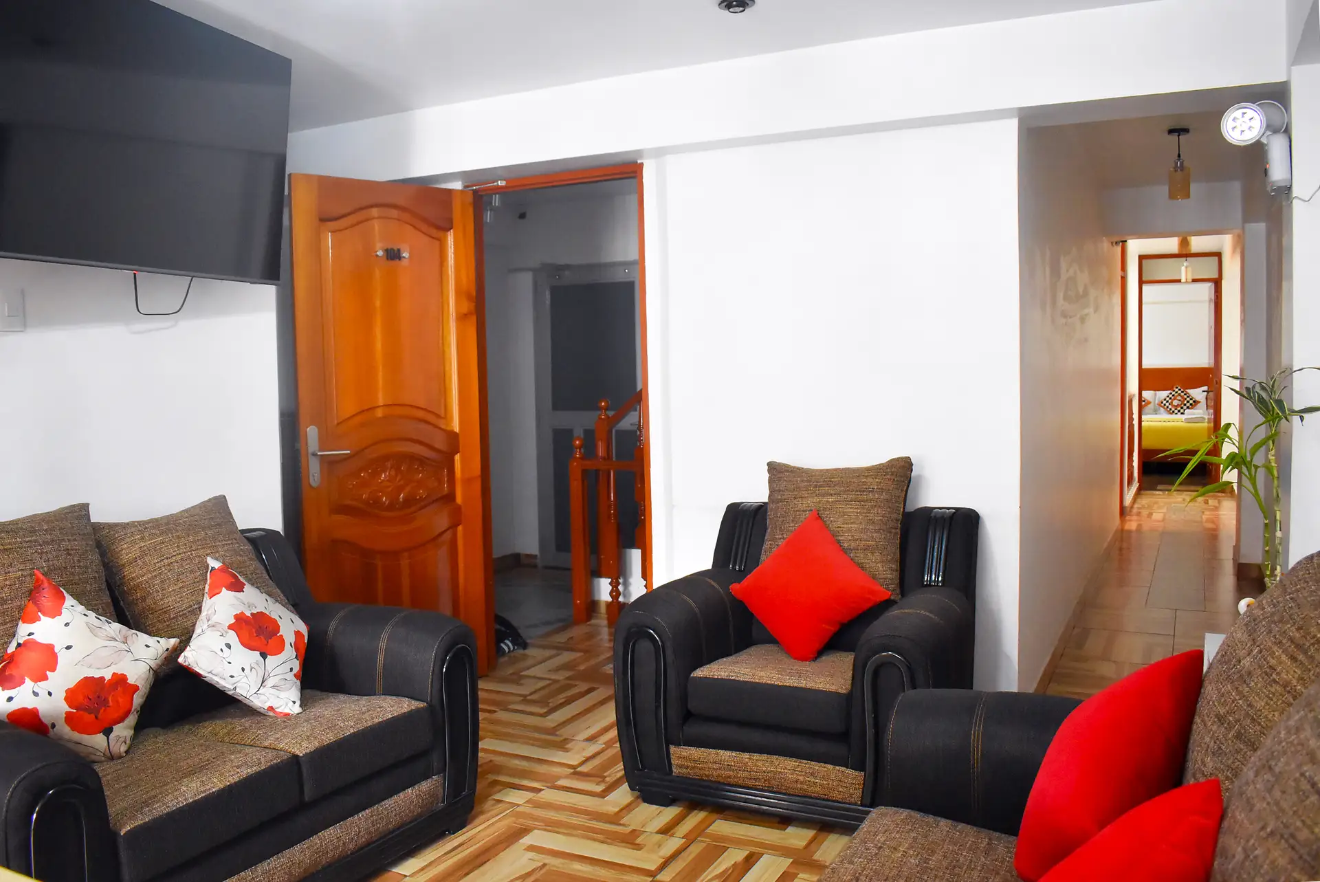 Sala del Departamento familiar 6 personas en Huraz 4 piso Sala